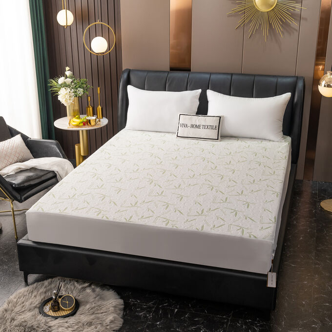 Viva home textile Наматрасник бамбуковый водонепроницаемый с бортом 160*200*30 см NB001160200