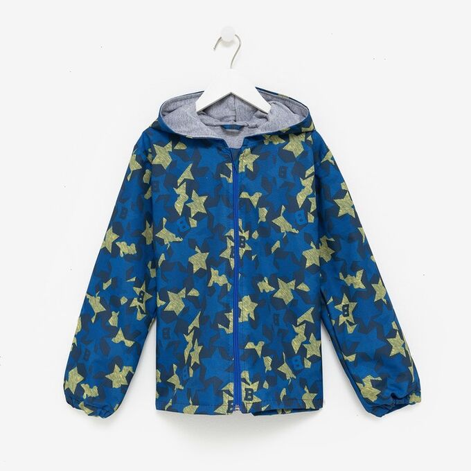 Olga- 4D Куртка Ветровка для мальчика, цвет синий, рост 104-110 см