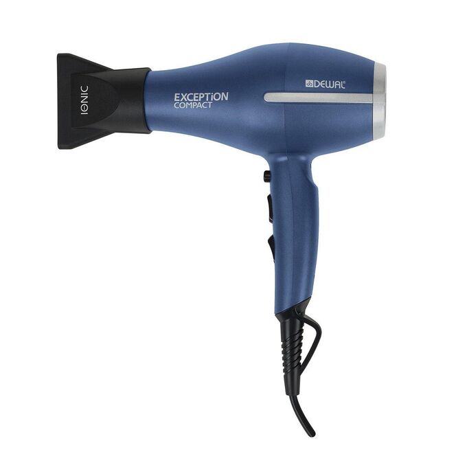 Dewal Профессиональный фен для волос Exception Compact, синий, 2200 Вт