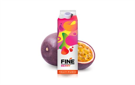 Товар без бренда Фруктовое пюре маракуйя с косточкой FINEBERRY, 1л