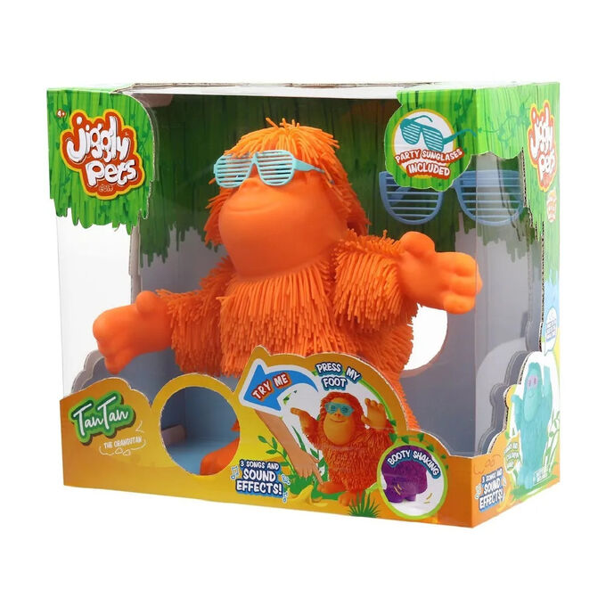 Росмэн Джигли Петс Игр Орангутан Тан-Тан оранжев интеракт,танцует Jiggly Pets