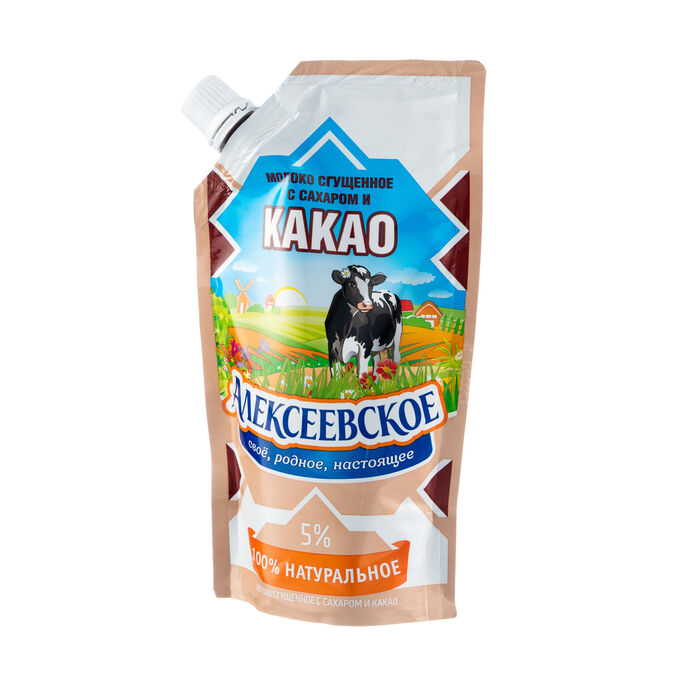 Алексеевское Молоко сгущенное с сахаром и какао 5%, 270 г