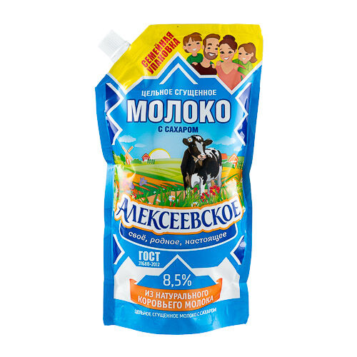 Алексеевское Цельное сгущенное молоко с сахаром 8,5%, 650 г
