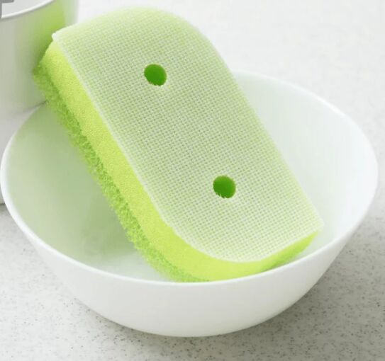 Губка для мытья посуды с антибактериальной обработкой. Подходит для стеклокерамики, AISEN(Япония)