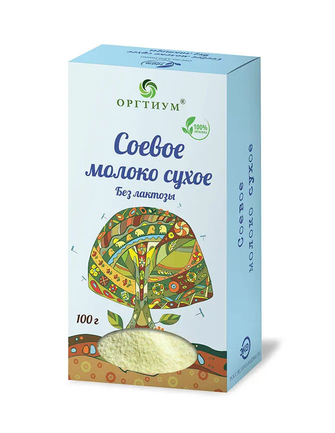 Соевое молоко сухое, 100г Оргтиум