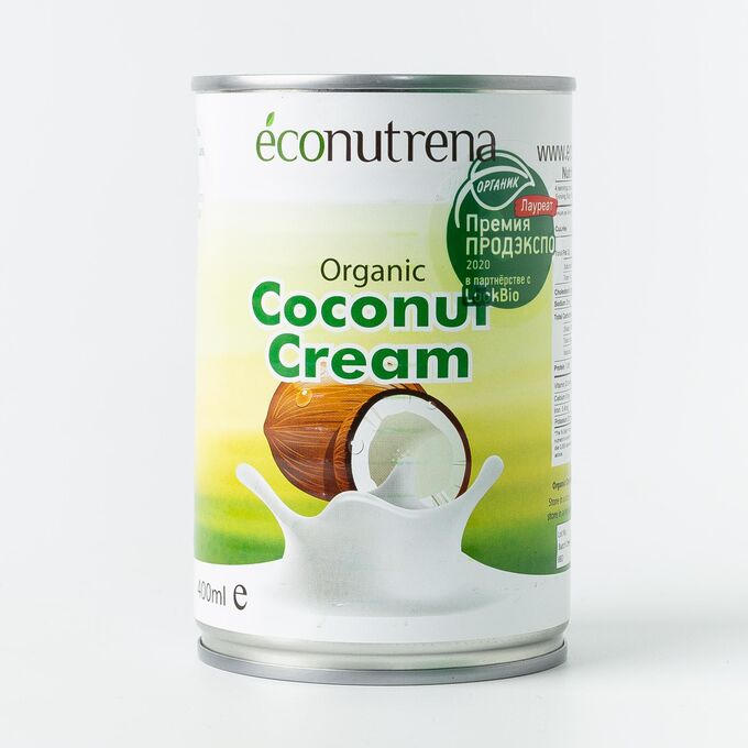 Abis organic Органические кокосовые сливки &quot;Econutrena&quot; 22%, 200 мл ж/б  Эко-Индекс