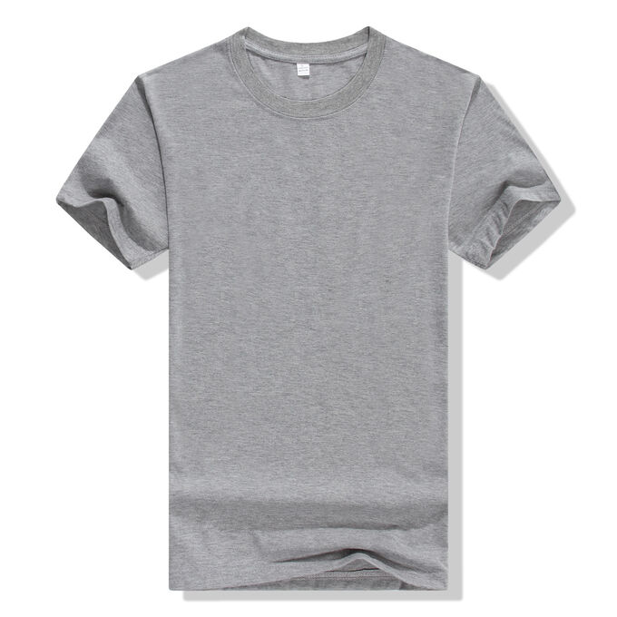 Хлопковая футболка унисекс, однотонная, цвет серый