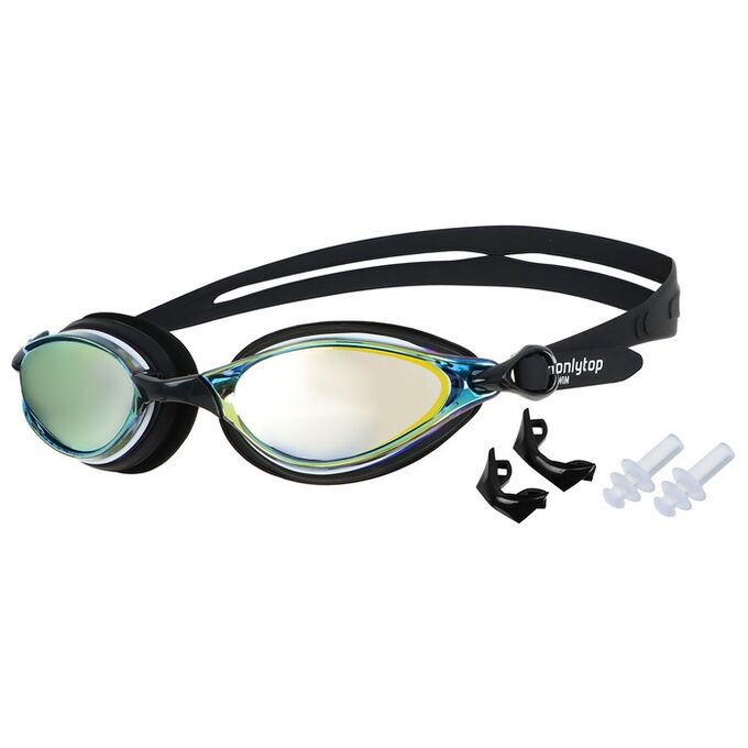 СИМА-ЛЕНД Очки для плавания+беруши и набор съёмных перемычек, взрослые, с UV защитой