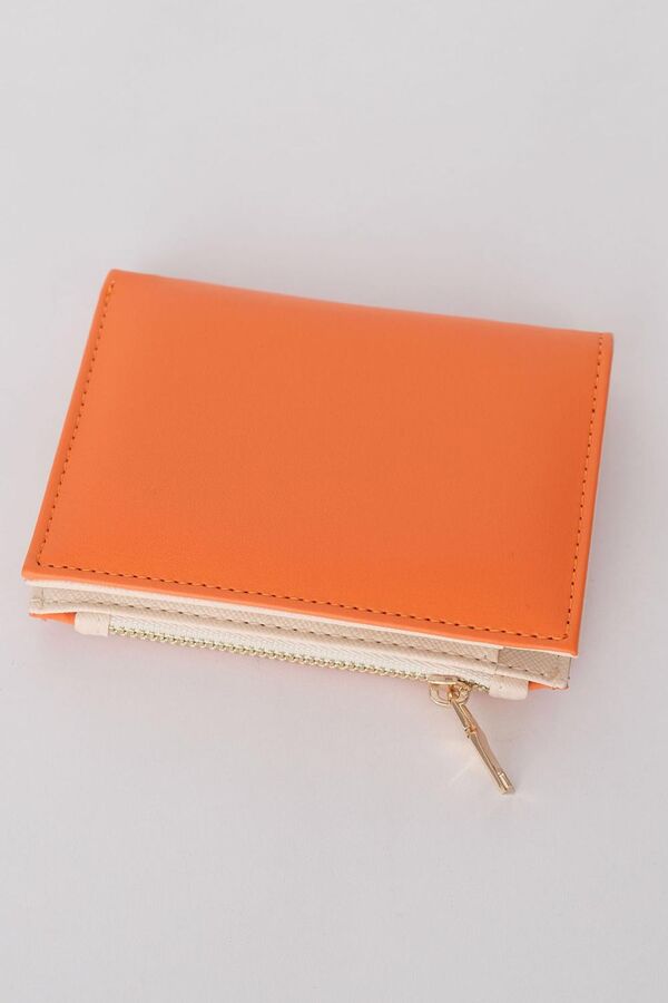Addax Оранжевый бумажник с застежкой-молнией
