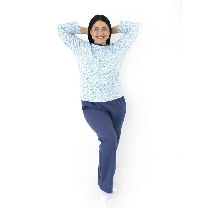 СИМА-ЛЕНД Пижама женская с начесом, размер 42, цвет синий