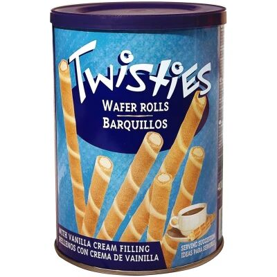 Twisties Haitoglou Bros Вафельные трубочки с ванильным кремом, 400 г