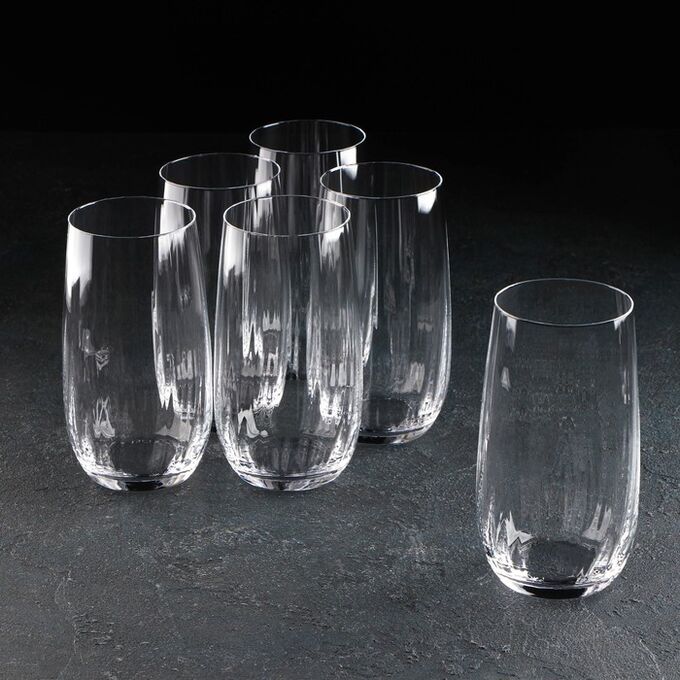 RONA Набор стаканов для воды «Оптика», 490 мл, 6 шт