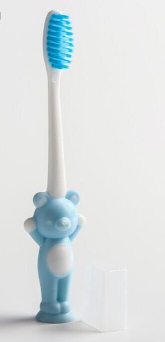 Детская зубная щетка на присоске &quot;Мишка&quot;, с защитным колпачком, цвет МИКС 4478235