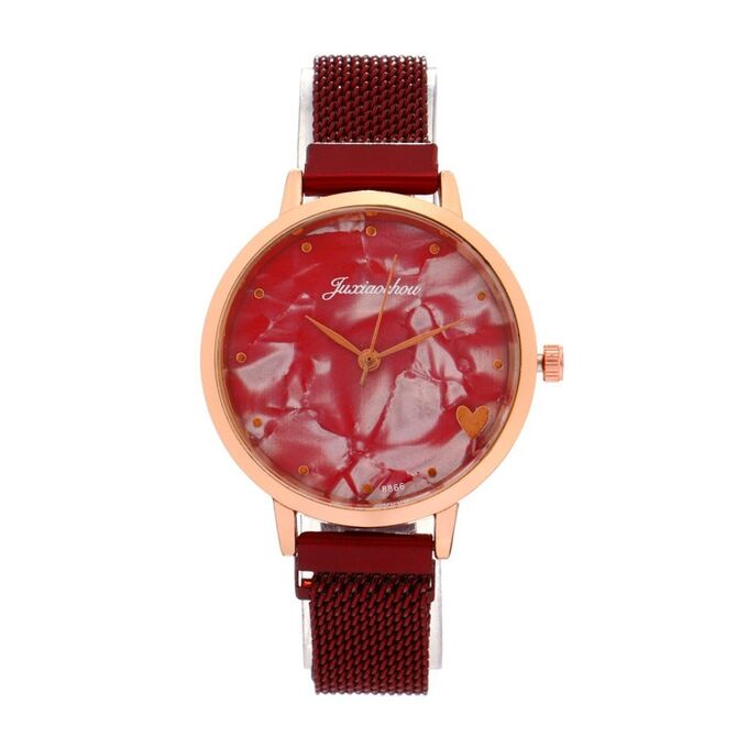 Часы наручные женские &quot;Juxiaoshou&quot; d=3.5 см, ремешок на магните, красные 9262302