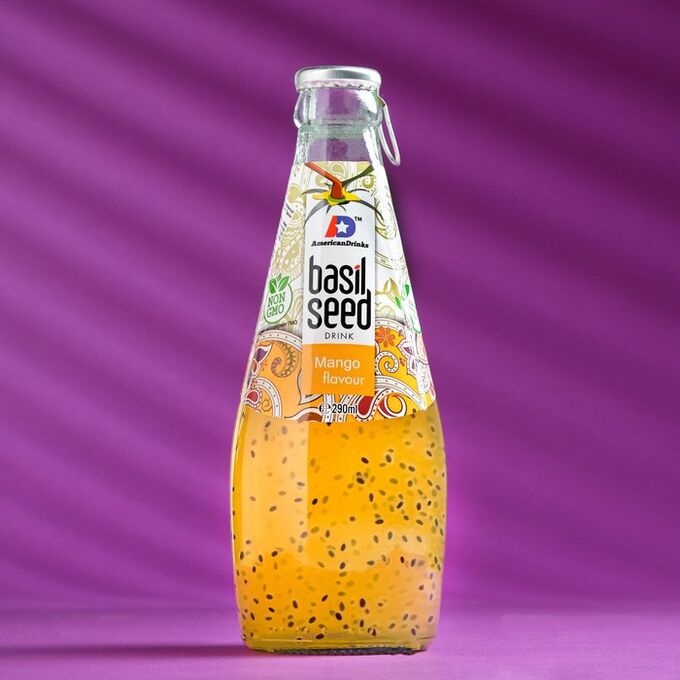 СИМА-ЛЕНД Напиток безалкогольный Basil Seed &quot;Пряное манго&quot; 290 мл. с/б
