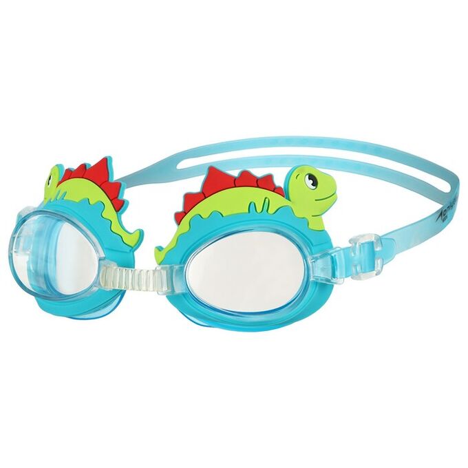 ONLITOP Очки для плавания детские «Динозаврик» + беруши, цвет голубой