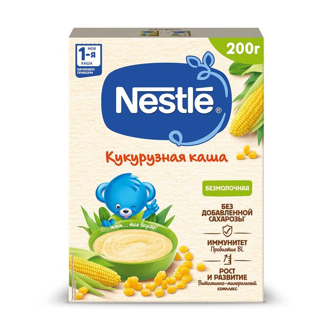 Nestle НЕСТЛЕ Каша безмолочная Кукурузная 200г