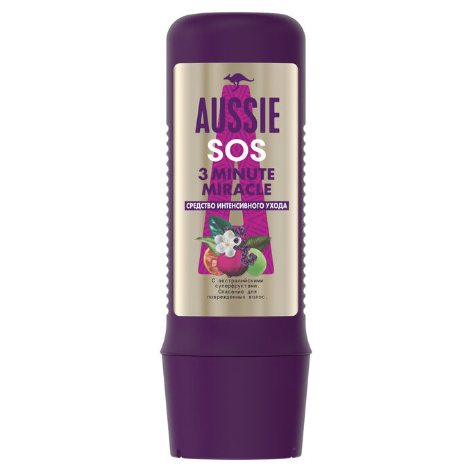 Средство интенсивного ухода AUSSIE  3 Minute Miracle SOS 225мл