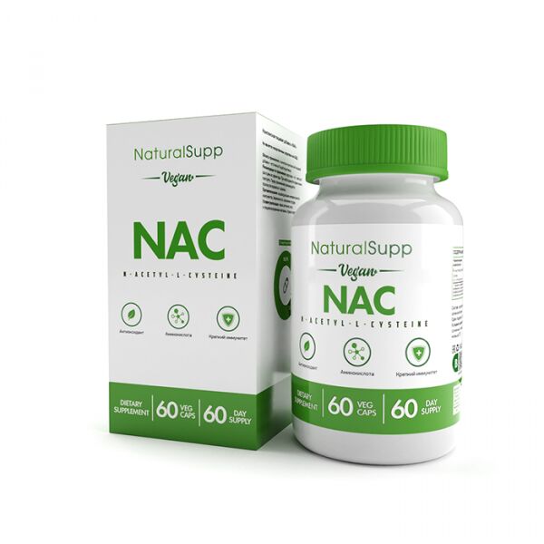 Аминокислоты (BCAA) NaturalSupp NAC 600mg 60 caps