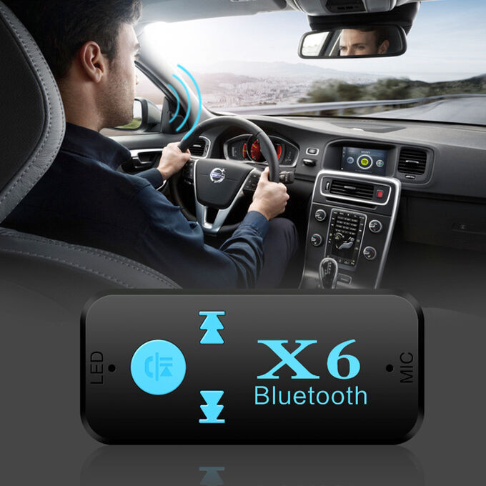 Bluetooth Адаптер с микрофоном AUX TF Сard