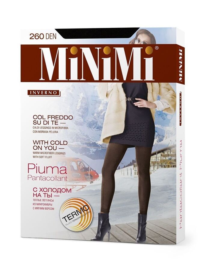 MINIMI PANTACOLLANT PIUMA леггинсы женс. микрофибра с флисом 260 den