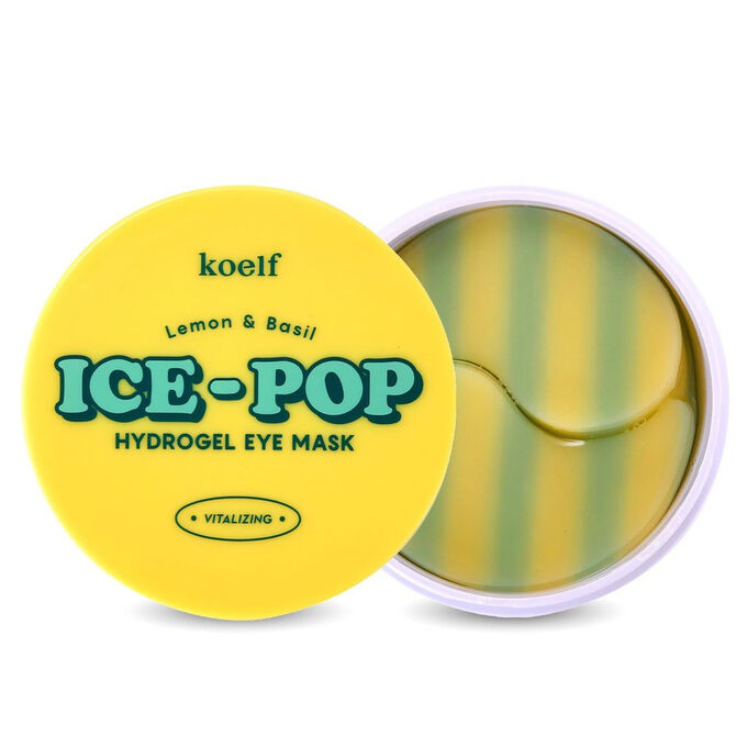 KOELF Гидрогелевые патчи с экстрактом лимона и базелика Ice-Pop Lemon &amp; Basil Hydrogel Eye Mask