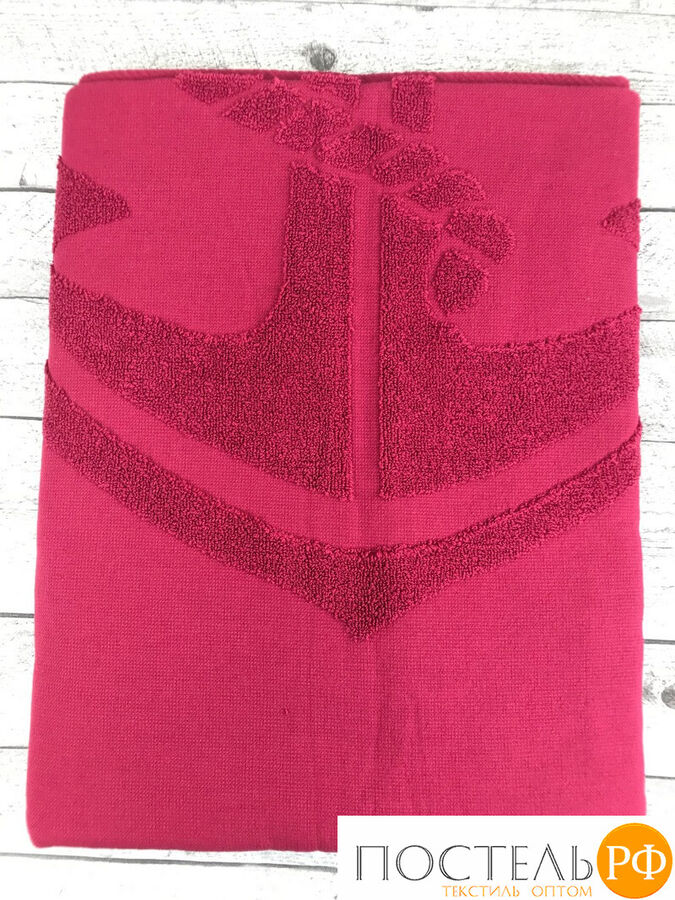 PL026/04 Пляжное полотенце CAPA 100% хлопок (90*150) бордовый якорь