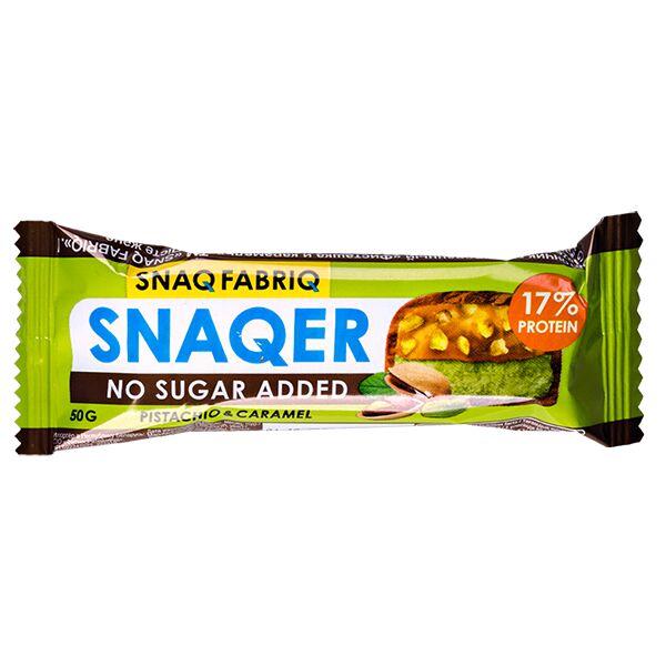 SNAQ FABRIQ Батончик SNAQER глазированный Pistachio&amp;Caramel 50 г Фисташка и карамель