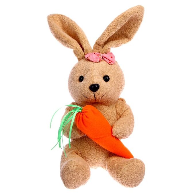 СИМА-ЛЕНД Мягкая игрушка «Кролик с морковкой», 20 см, виды МИКС