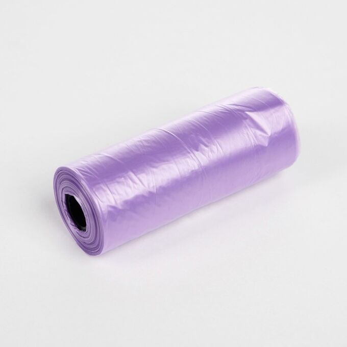 Пижон Контейнер с пакетами для уборки за собаками (рулон 15 пакетов 29х21 см), фиолетовый