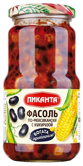 Фасоль Пиканта 530 г по-мексикански 1х6