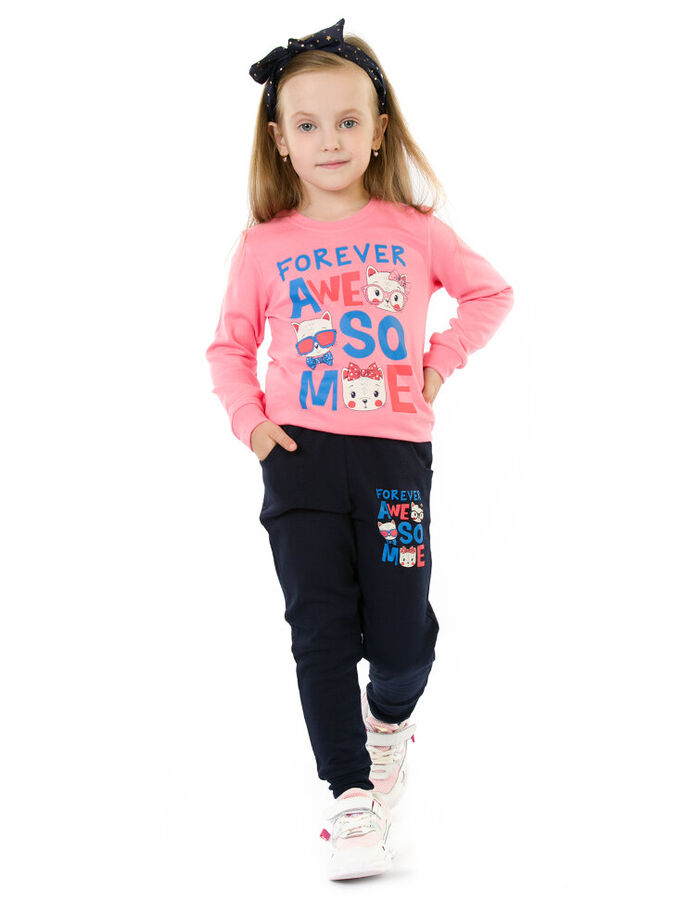 Baby Style Комплект (футболка с длинными рукавами и брюки) для девочек арт. МД 076-36
