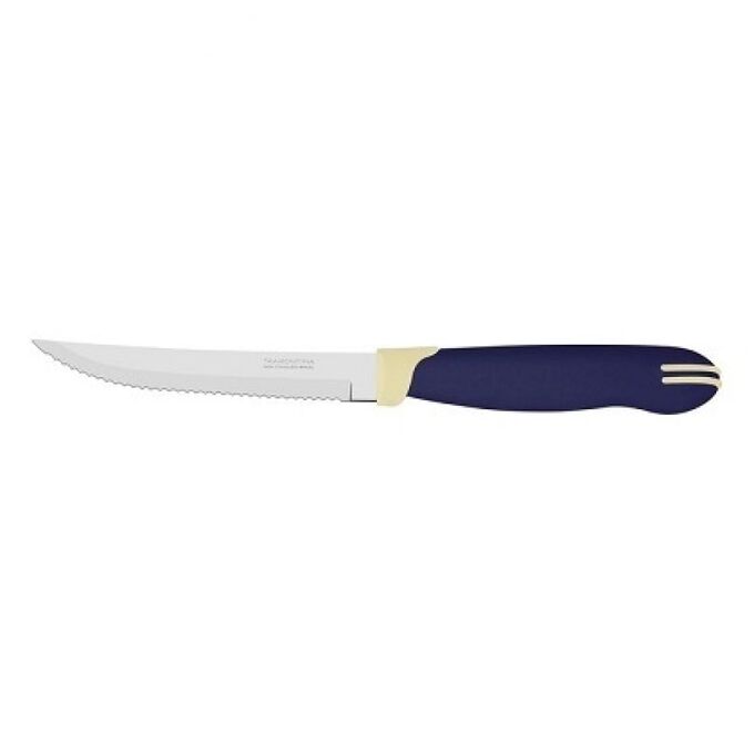 TRAMONTINA Нож для мяса, 12,5 см, нерж. сталь, блистер, синий, MULTICOLOR