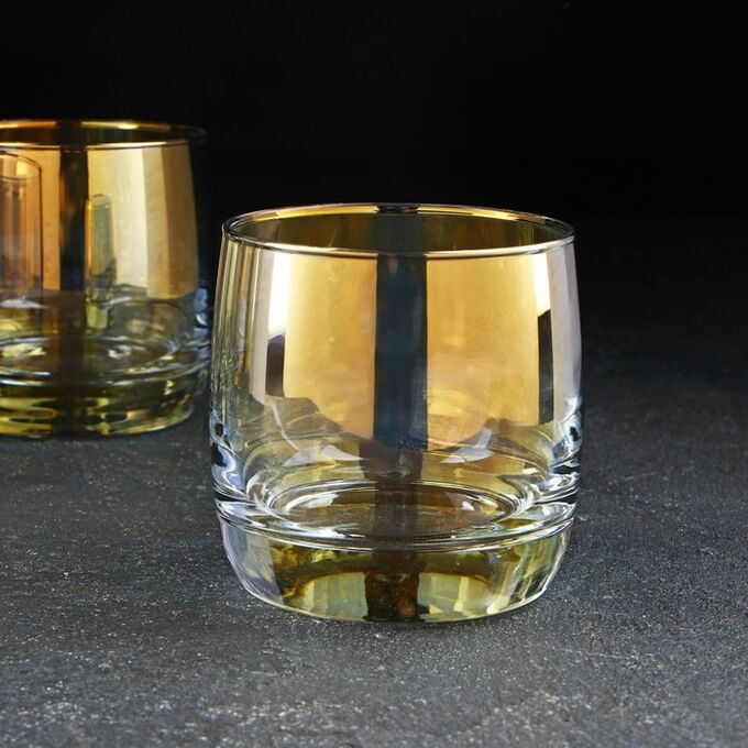 Набор стаканов низких «Золотистый хамелеон», 310 мл, 4 шт