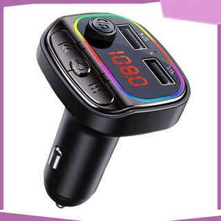 Akuma Автомобильное мультифункциональное зарядное устройство 2*USB + FM-тансмиттер, 3.1A, черный, дисплей,Bluetooth,FM/USB LED 7 Color