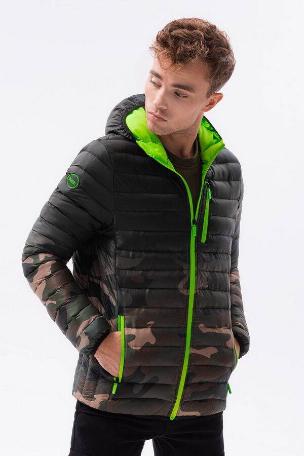 Куртка OMBRE C319-zielona-moro