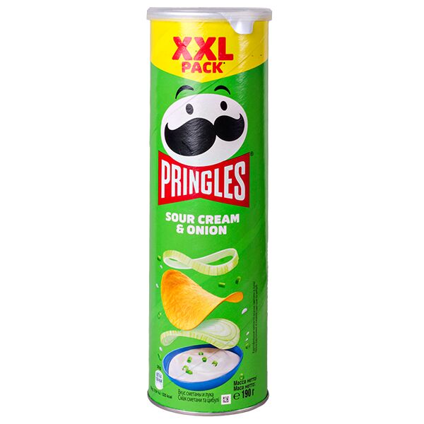 Pringles Чипсы ПРИНГЛС Сметана лук 190 г 1 уп. х 19 шт.