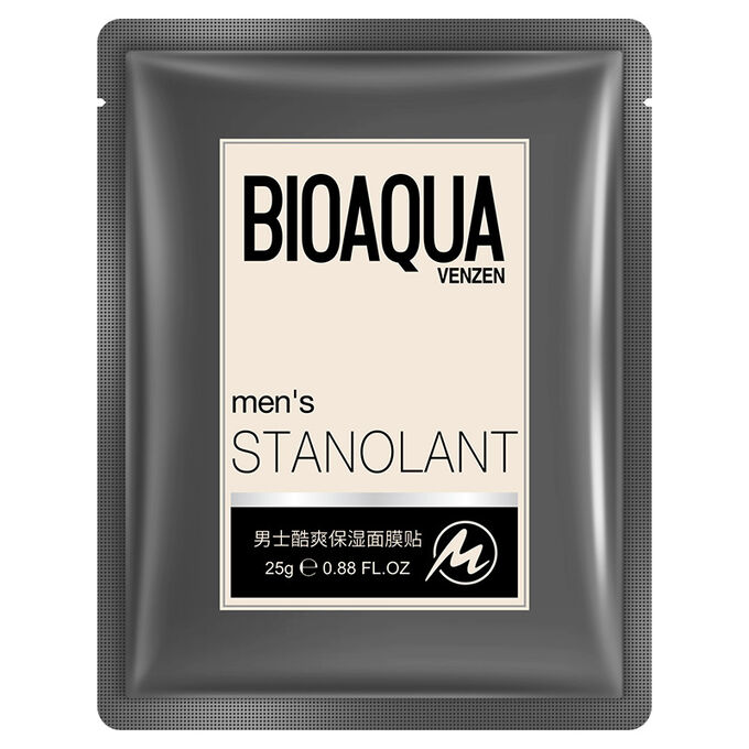 BIOAQUA men&#039;s STANOLANT Мужская маска-салфетка для лица (увлажнение и контроль жирности), 25г