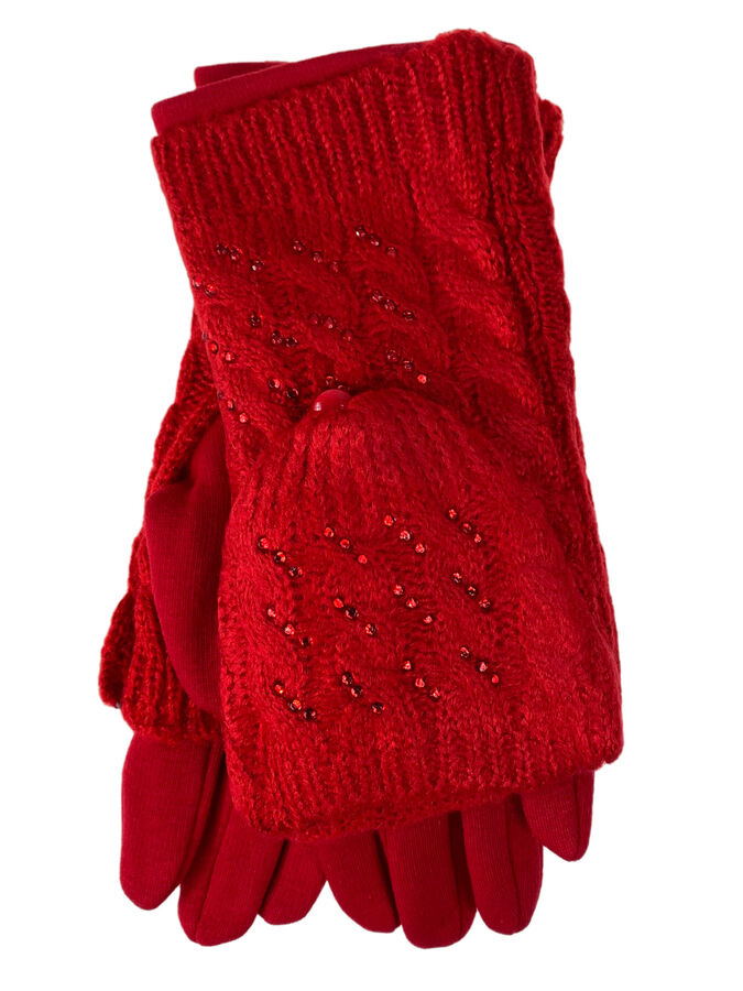 Greta Функциональные вязаные перчатки, цвет красный
