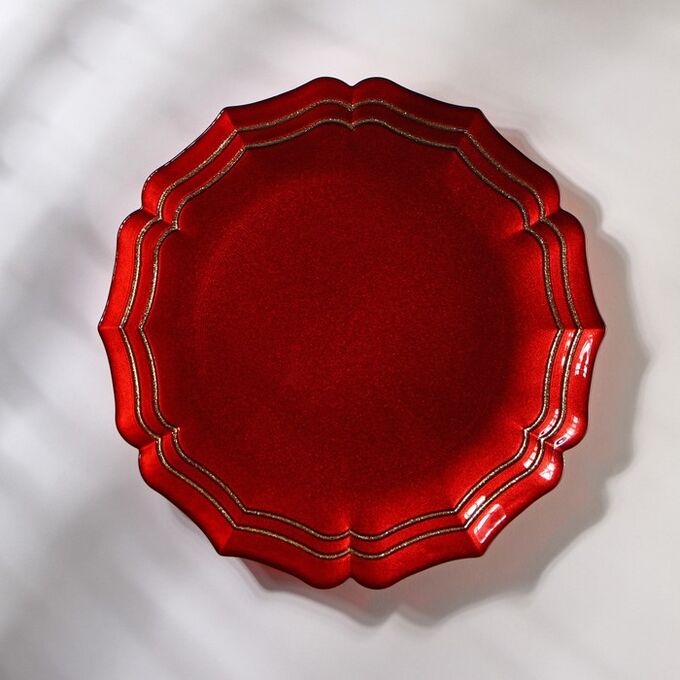 Тарелка «Элис», d=28 см, цвет красный