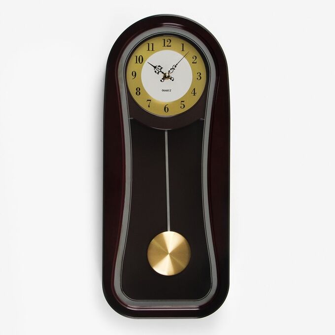 СИМА-ЛЕНД Часы настенные, серия: Маятник, дискретный ход, 2АА, d-15 см, 24 х 57 см