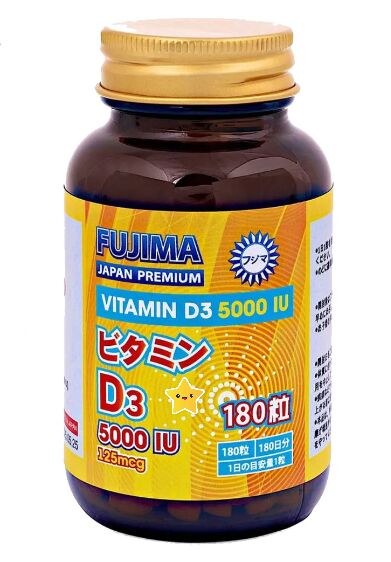 FUJIMA Витамин Д3 5000IU (125mg) 180 шт.