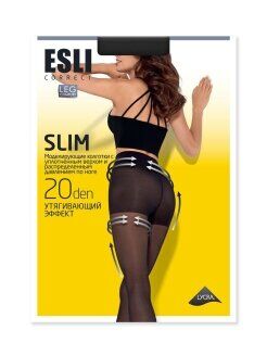 Esli SLIM колготки с моделир. шортиками  20 nero