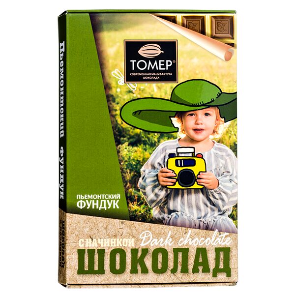 Tomer Шоколад ТОМЕР Горький с фундуком 115 г 1 уп.х 12 шт.