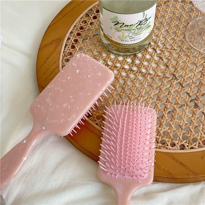 Tinyland Расческа для волос, мрамор, розовый