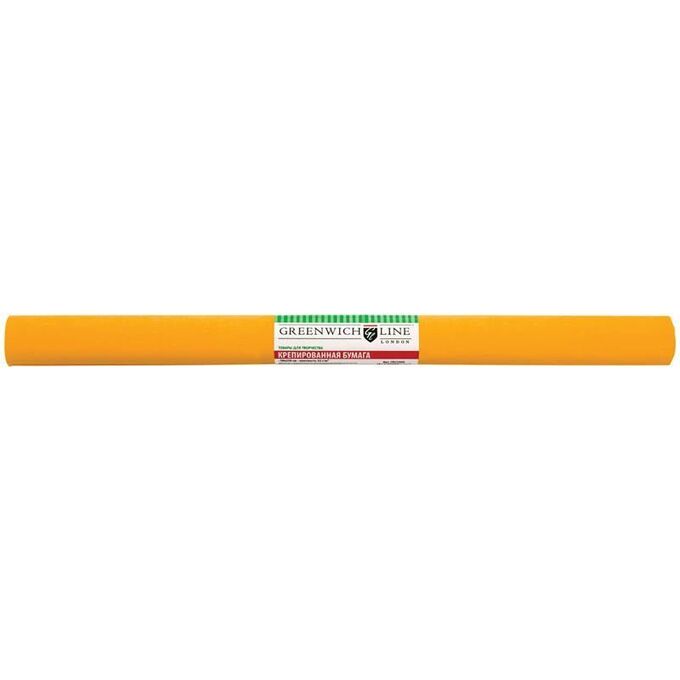 Бумага крепированная Greenwich Line, 50*250см, 32г/м2, светло-оранжевая, в рулоне