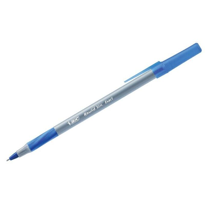 bic / Ручка шариковая "Round Stic Exact", синяя, 0,7мм, грип | Ручки ...