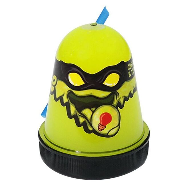 Slime Ninja Слайм Slime &quot;Ninja&quot;, желтый, светится в темноте, 130г