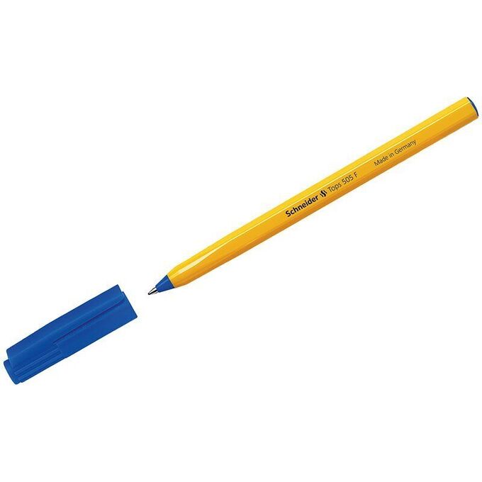 Ручка шариковая Schneider &quot;Tops 505 F&quot; синяя, 0,8мм, оранжевый корпус