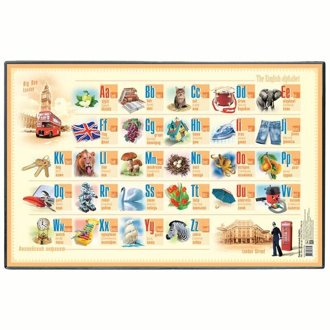 Настольное покрытие детское ДПС &quot;Английский алфавит&quot;, 38*59см